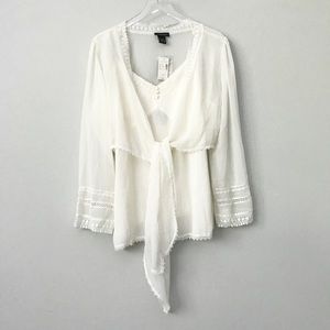 Lane Bryant 2Pc Camisole/Cropped Cover Up Sz 14/16